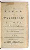 GOLDSMITH, OLIVER. The Vicar of Wakefield. 2 vols. 1766